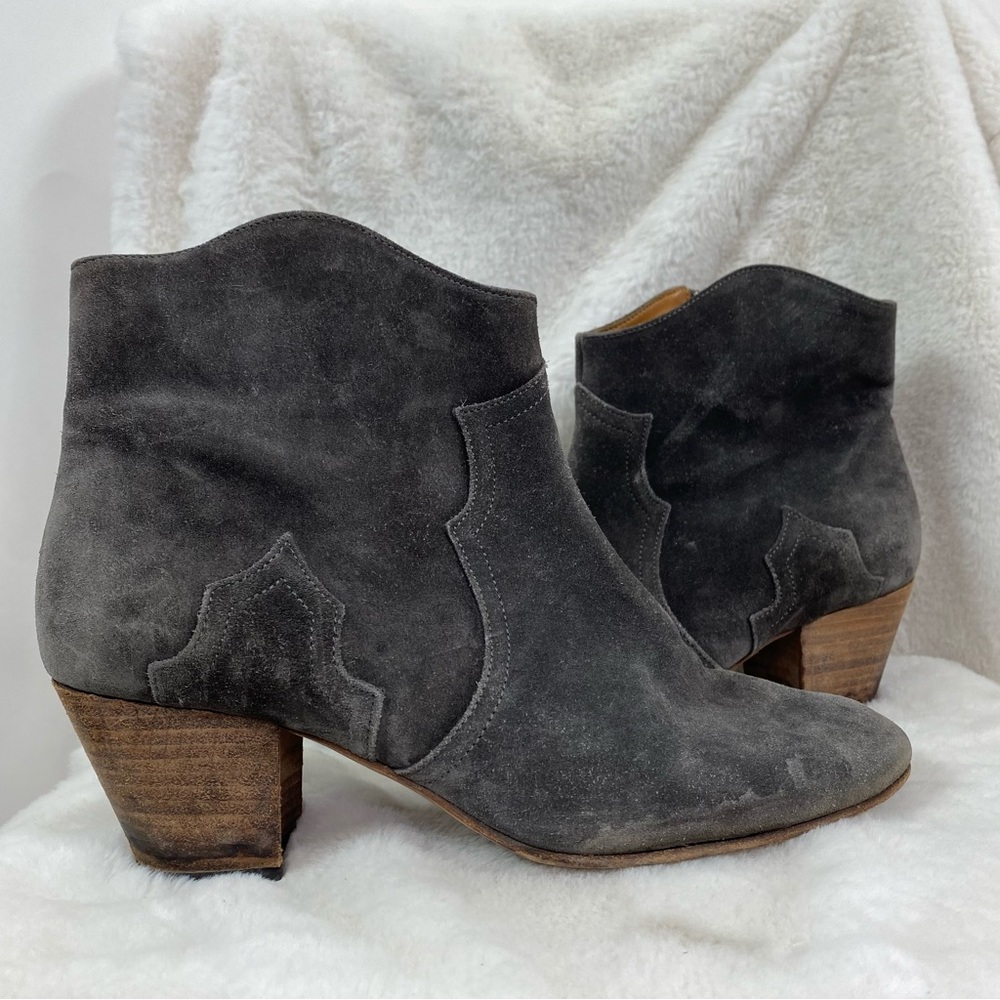 Isabel Marant RARE faded black legendary suede ankle boots Etoile Dicker Suede - Picture 2 of 14